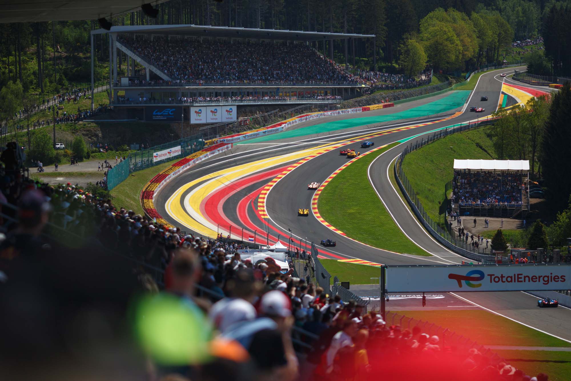 Le Raidillon de l'Eau Rouge sur le circuit de Spa-Francorchamps
