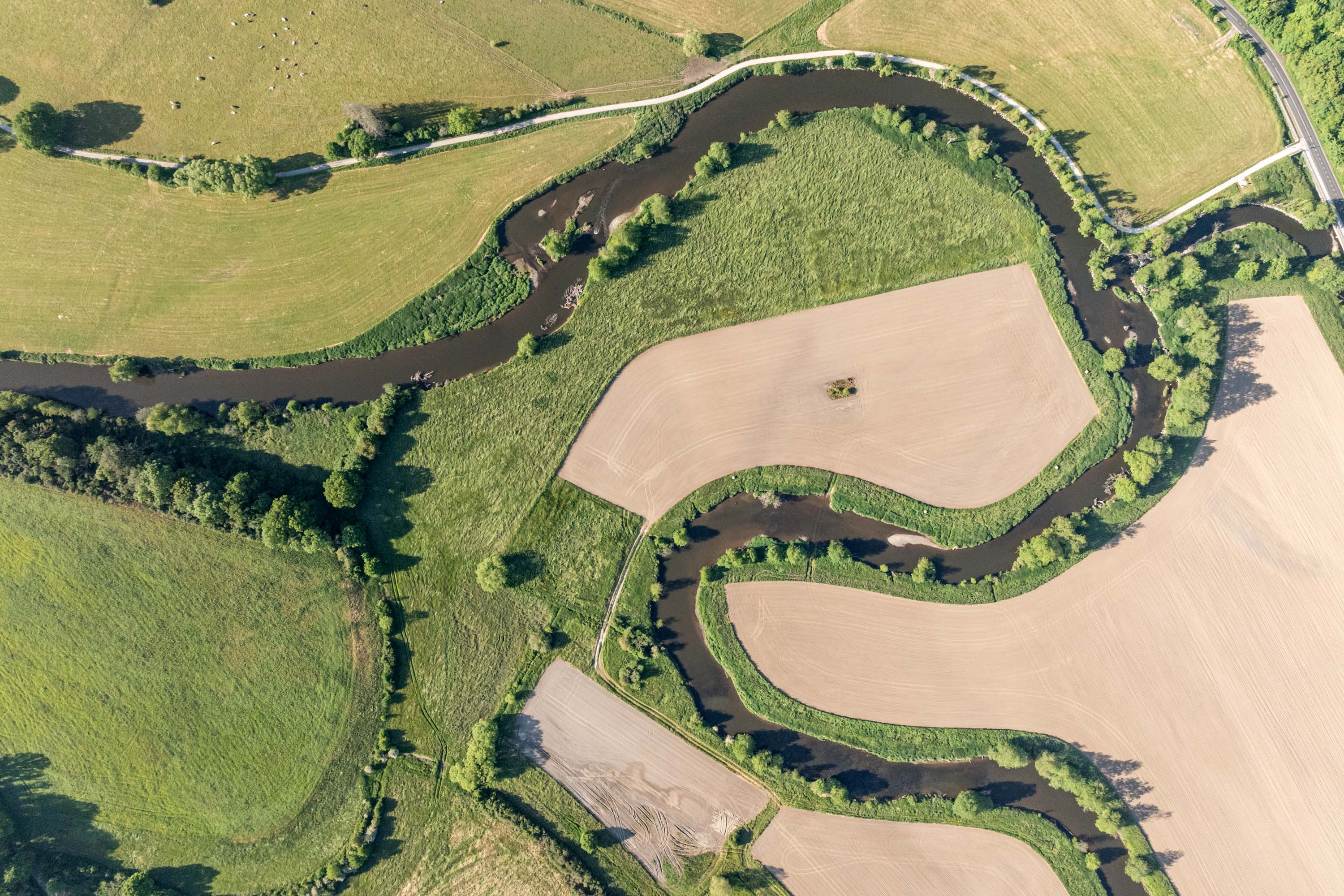 Les méandres de l'Ourthe à Deulin, près de Hotton